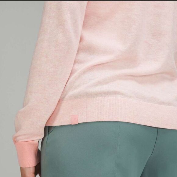 Lululemon silk blend crewneck sweater pink 12 - Picture 3 of 6
